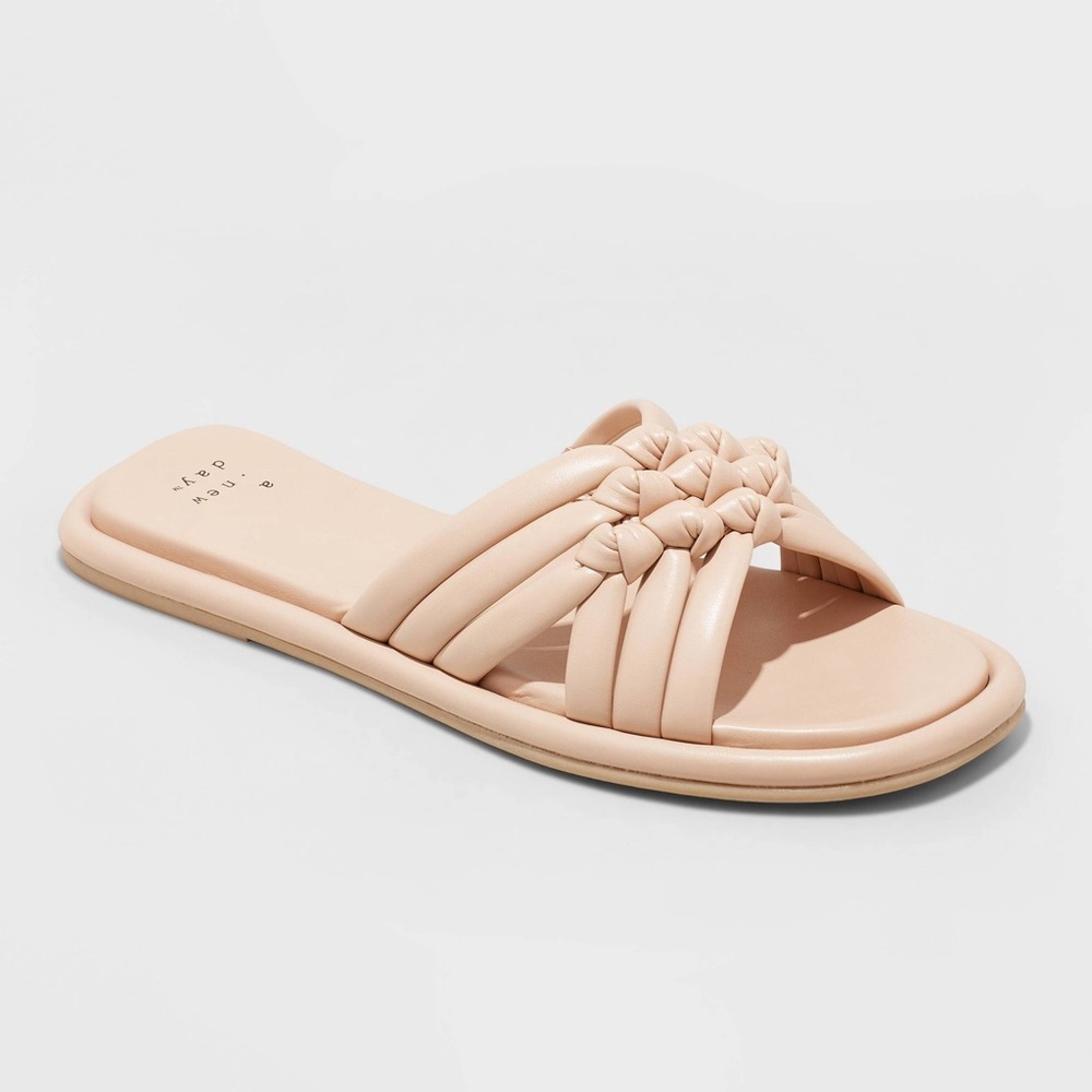 A New Day Dulce Padded Knot Slide Sandals - NWT